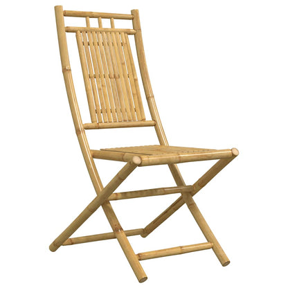 Bistro Set | Natural Bamboo | Bamboo | Compact | Foldable | Bistro Set