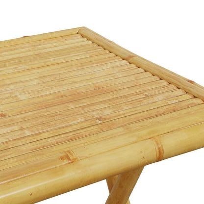 Bistro Set | Natural Bamboo | Bamboo | Compact | Foldable | Bistro Set