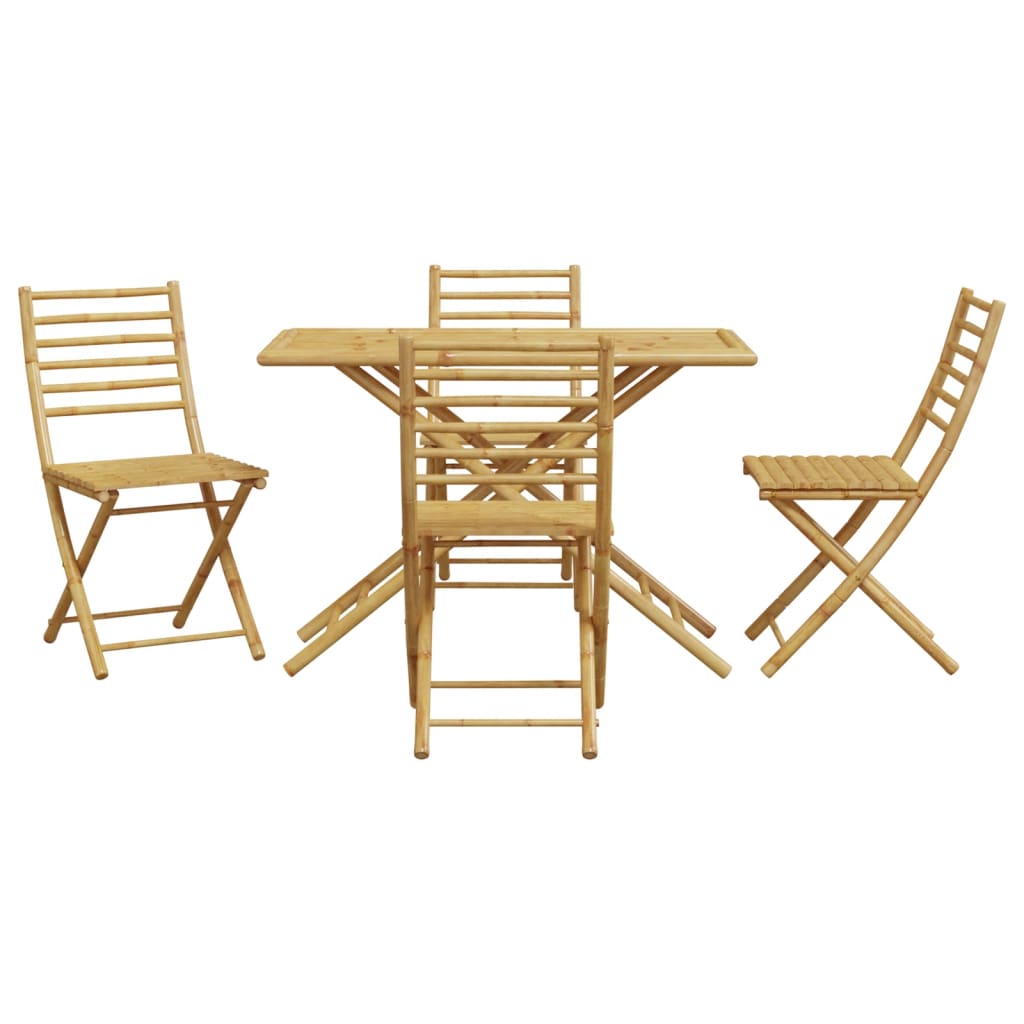 Garden Dining Set | Natural Bamboo | Bamboo | Medium | Foldable