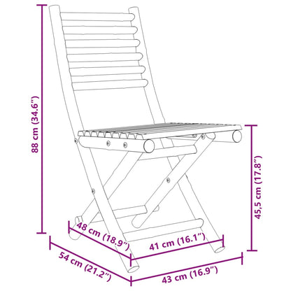 Garden Dining Set | Natural Bamboo | Bamboo | Medium | Foldable