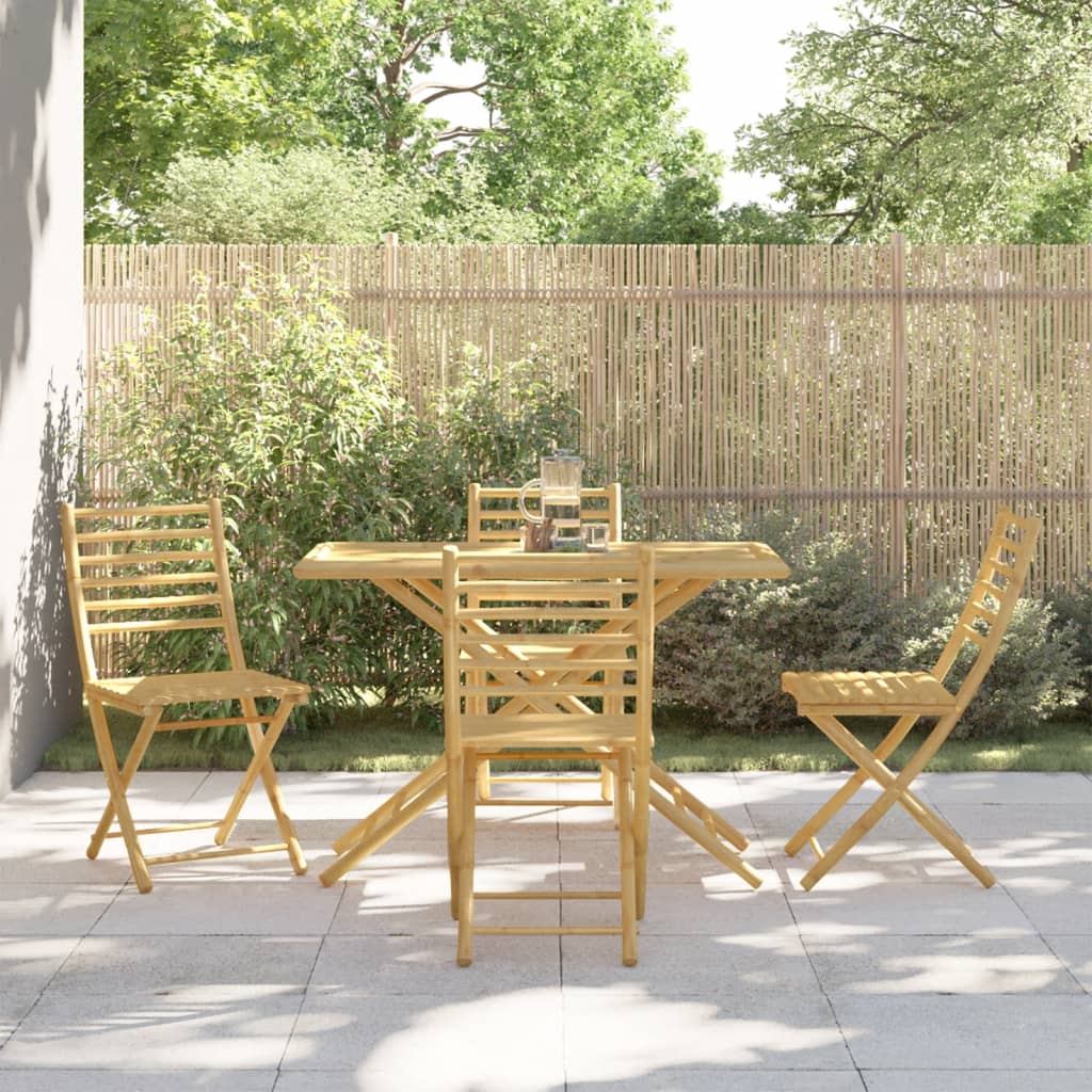 Garden Dining Set | Natural Bamboo | Bamboo | Medium | Foldable