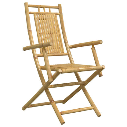Bistro Set | Natural Bamboo | Bamboo | Compact | Foldable | Bistro Set