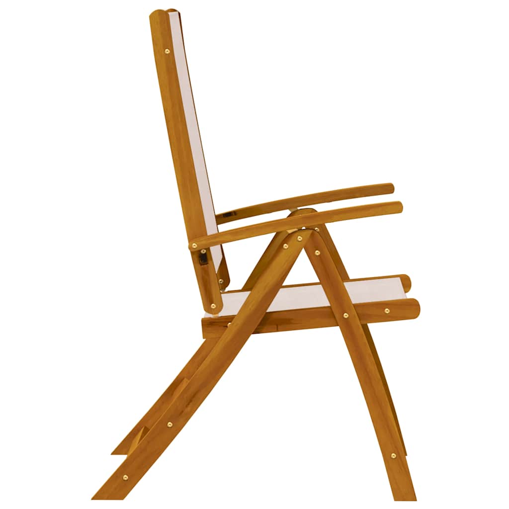 Folding Chairs 6 pcs Solid Wood Acacia and Textilene