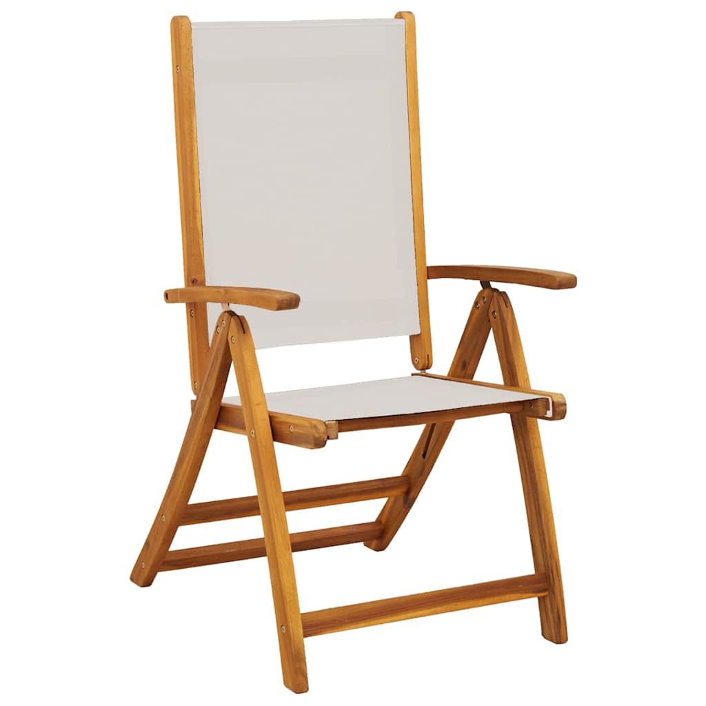 Folding Chairs 4 pcs Solid Wood Acacia and Textilene