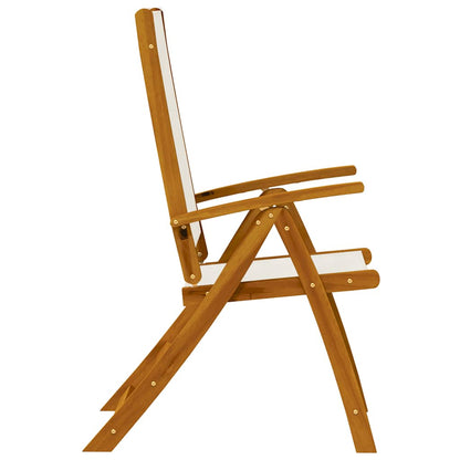 Folding Chairs 4 pcs Solid Wood Acacia and Textilene