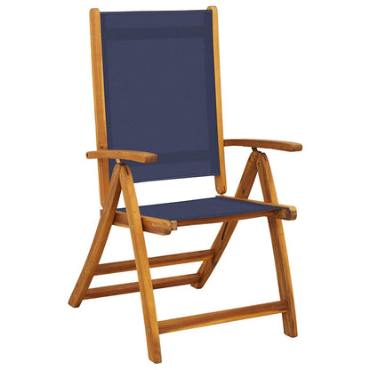 Folding Chairs 4 pcs Solid Wood Acacia and Textilene