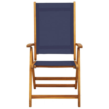 Folding Chairs 4 pcs Solid Wood Acacia and Textilene
