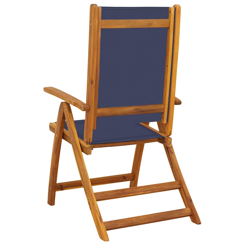 Folding Chairs 4 pcs Solid Wood Acacia and Textilene