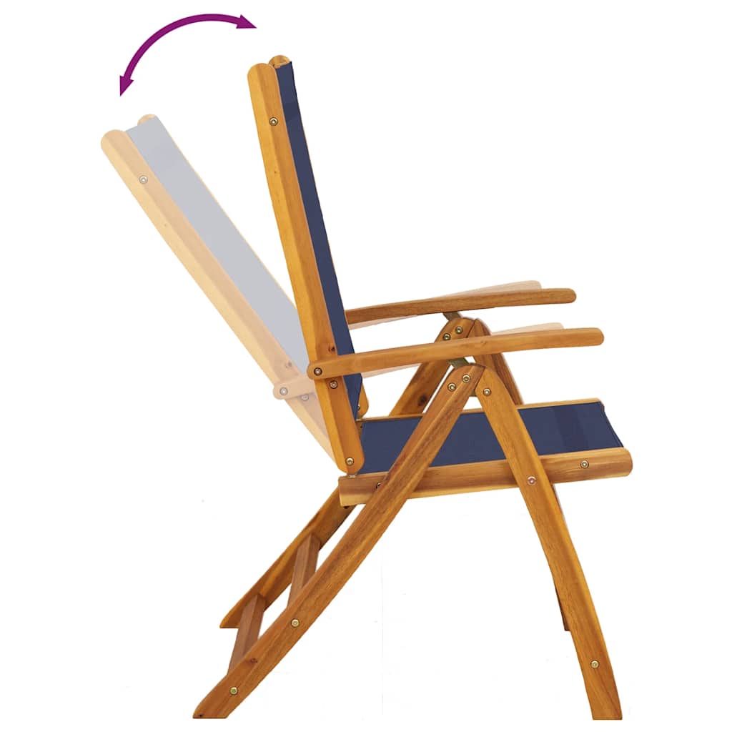 Folding Chairs 4 pcs Solid Wood Acacia and Textilene