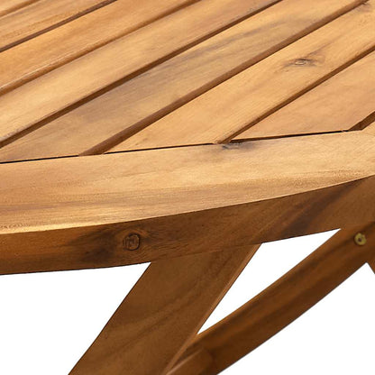5 Piece Garden Dining Set Solid Wood Acacia and Textilene