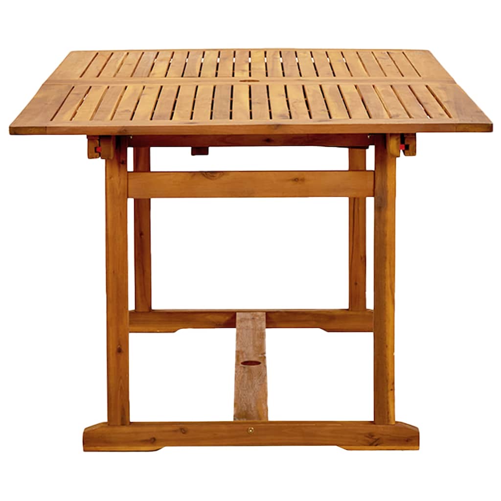 5 Piece Garden Dining Set Solid Wood Acacia and Textilene