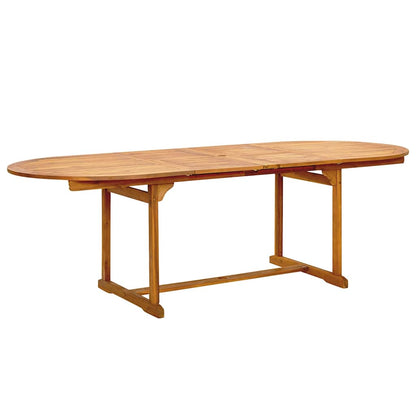 9 Piece Garden Dining Set Solid Wood Acacia and Textilene