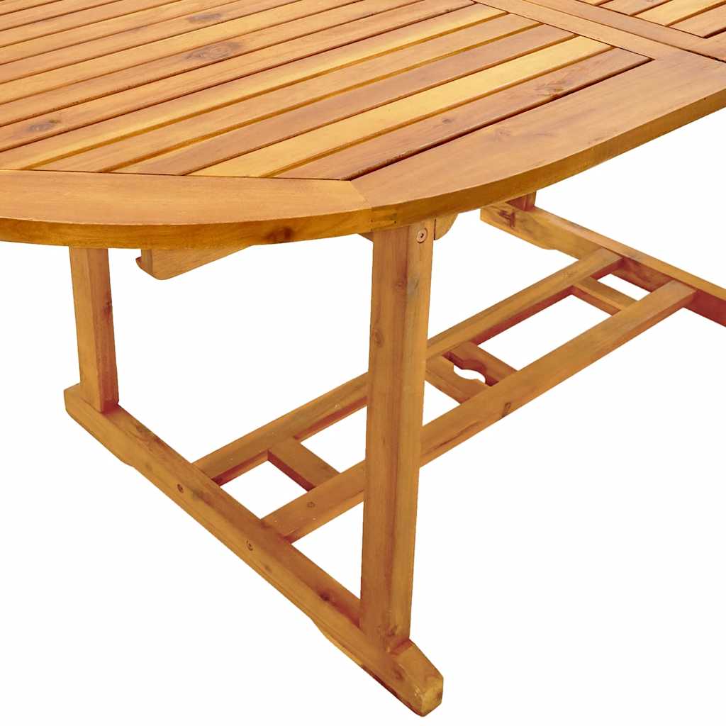 9 Piece Garden Dining Set Solid Wood Acacia and Textilene