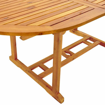 9 Piece Garden Dining Set Solid Wood Acacia and Textilene