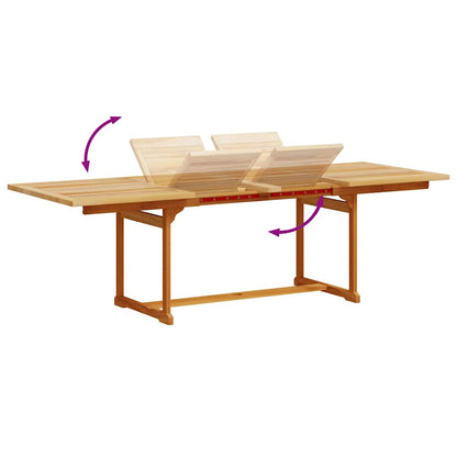 9 Piece Garden Dining Set Solid Wood Acacia and Textilene