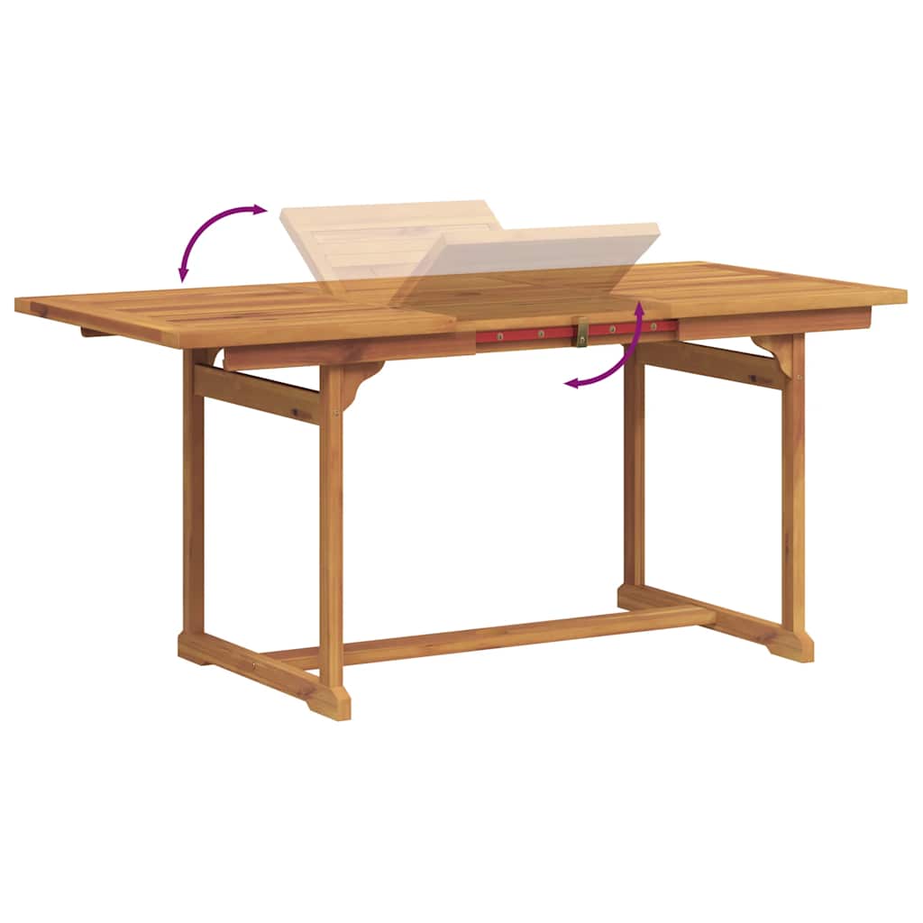 5 Piece Garden Dining Set Solid Wood Acacia and Textilene