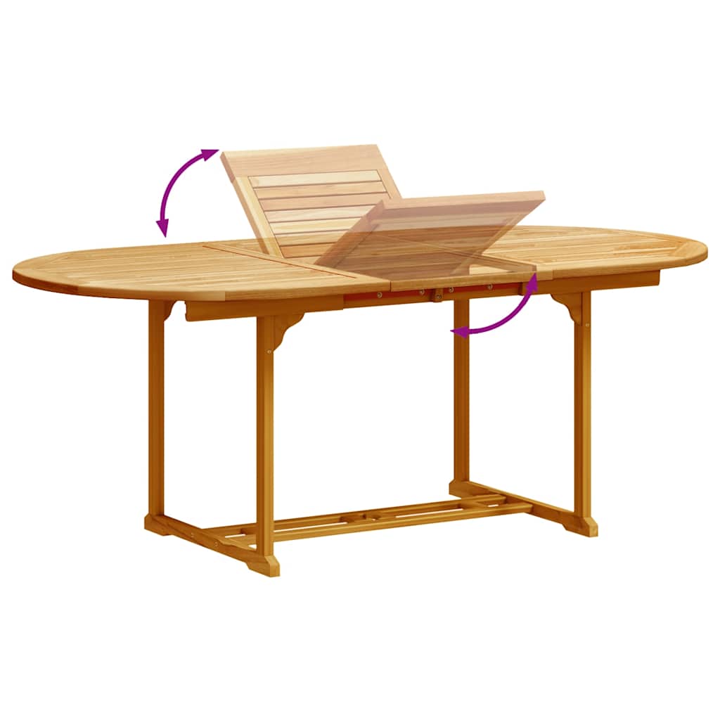 7 Piece Garden Dining Set Solid Wood Acacia and Textilene
