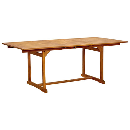 5 Piece Garden Dining Set Solid Wood Acacia and Textilene