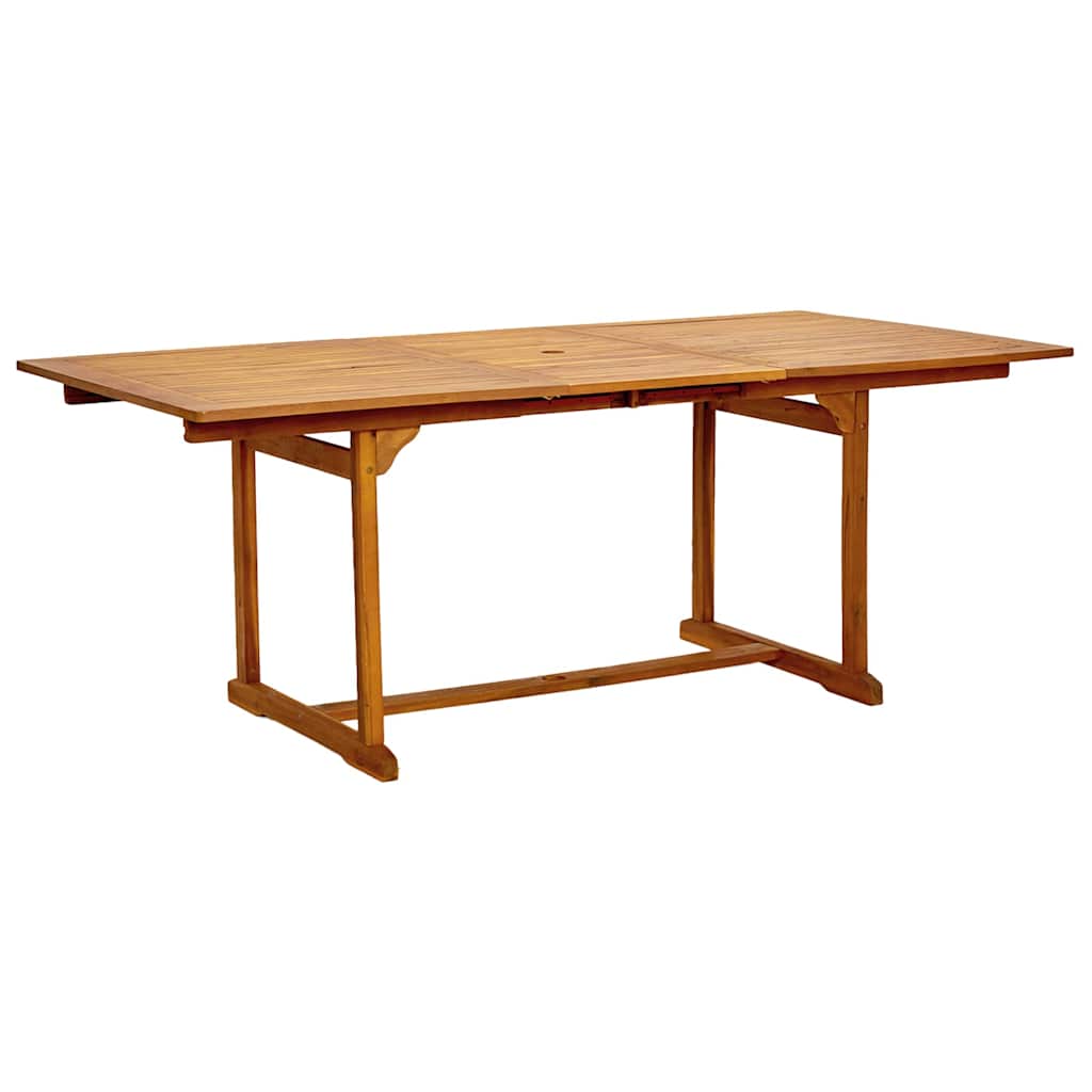 7 Piece Garden Dining Set Solid Wood Acacia and Textilene