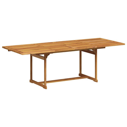 7 Piece Garden Dining Set Solid Wood Acacia and Textilene