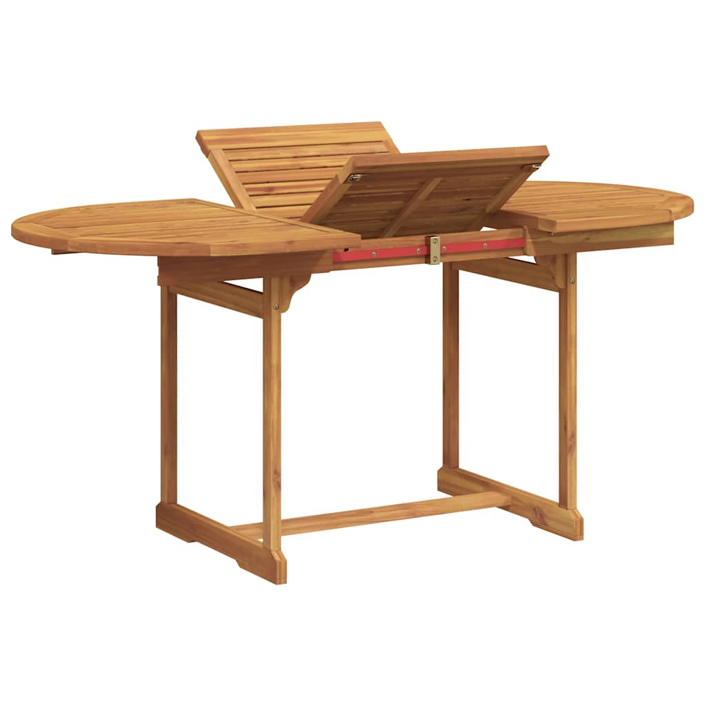 5 Piece Garden Dining Set Solid Wood Acacia and Textilene