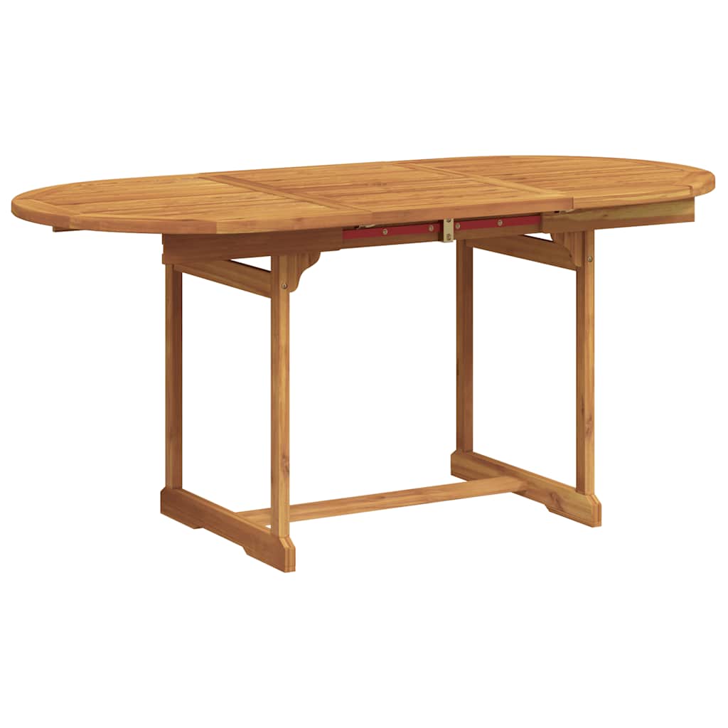 7 Piece Garden Dining Set Solid Wood Acacia and Textilene
