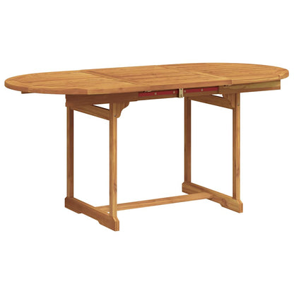 7 Piece Garden Dining Set Solid Wood Acacia and Textilene