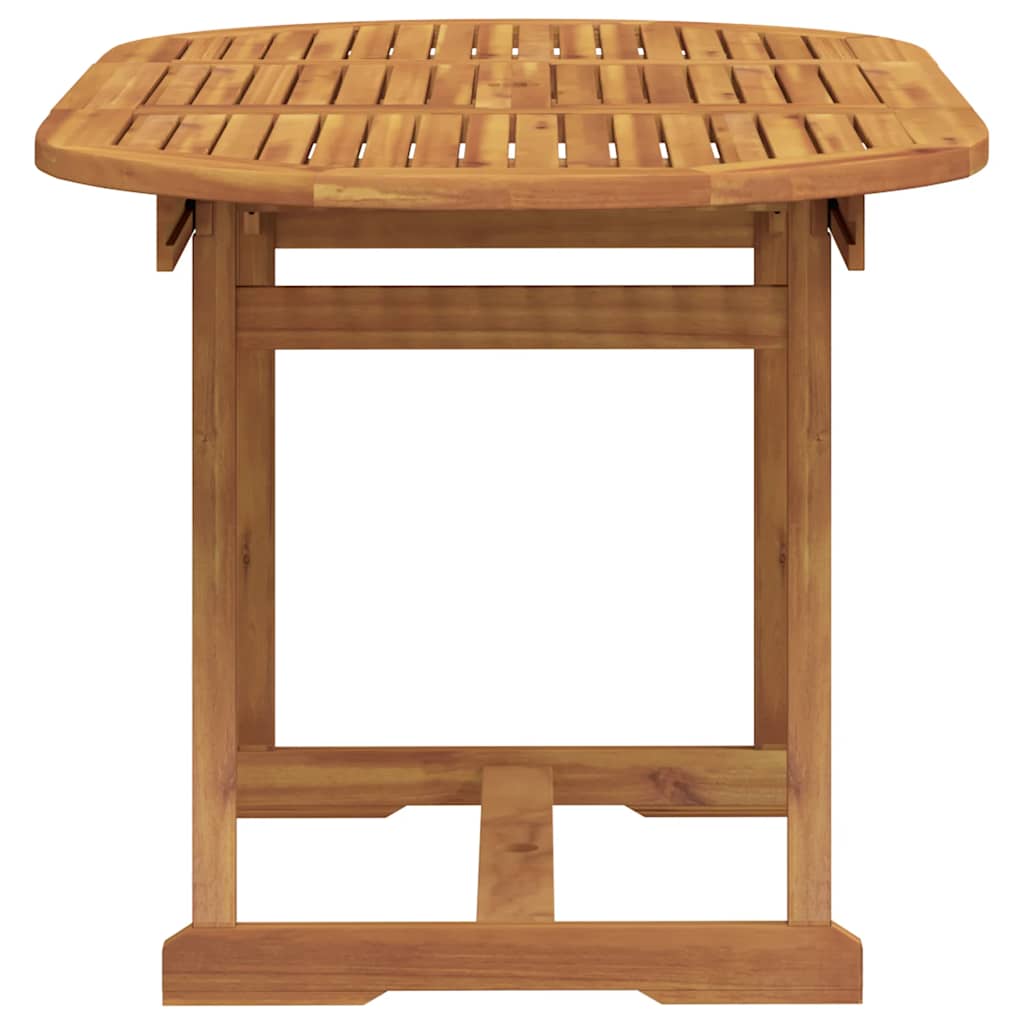 7 Piece Garden Dining Set Solid Wood Acacia and Textilene
