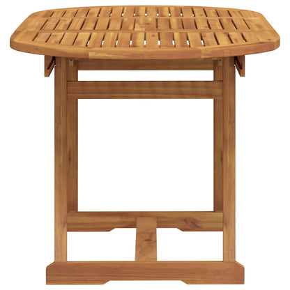 7 Piece Garden Dining Set Solid Wood Acacia and Textilene