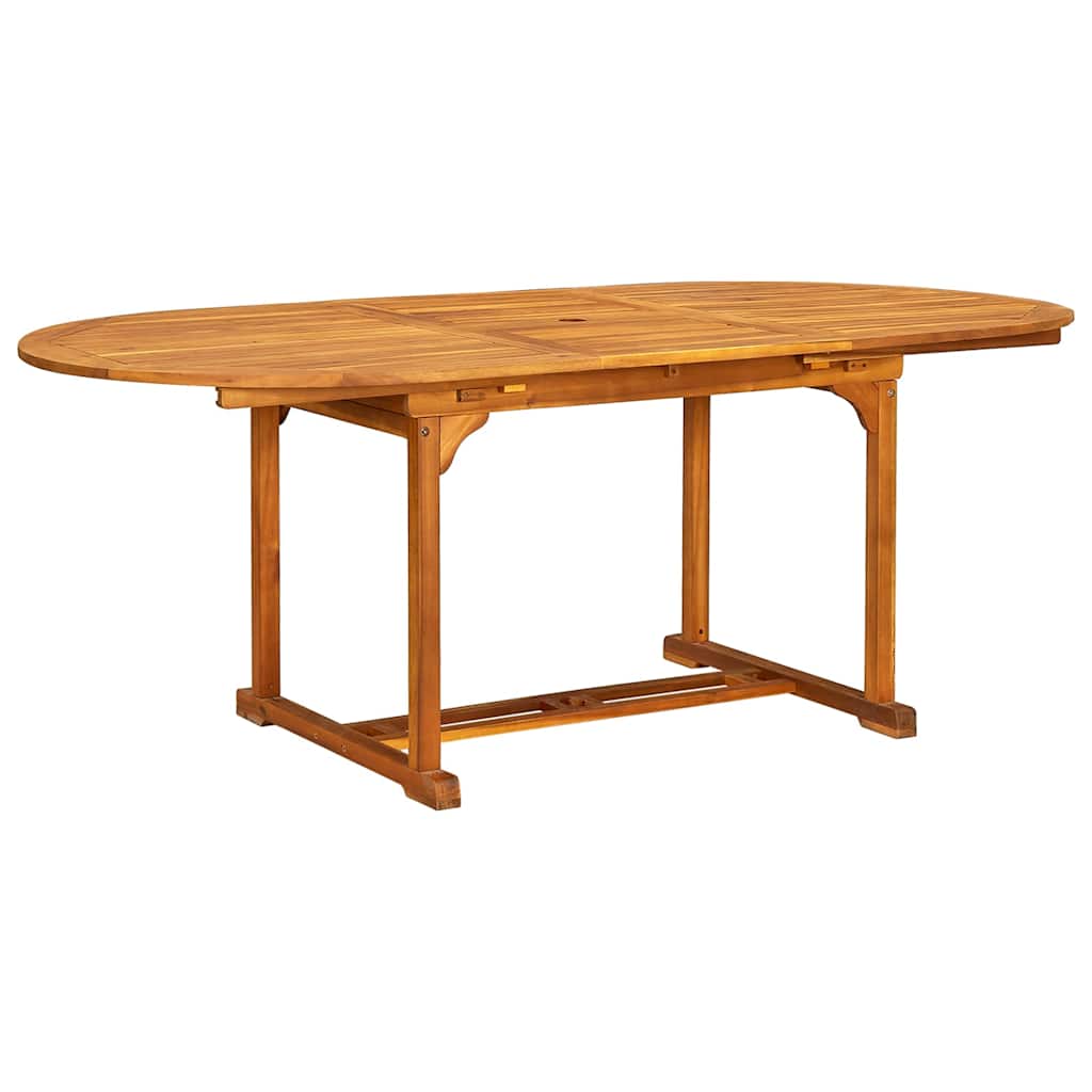 5 Piece Garden Dining Set Solid Wood Acacia and Textilene