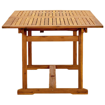 7 Piece Garden Dining Set Solid Wood Acacia and Textilene