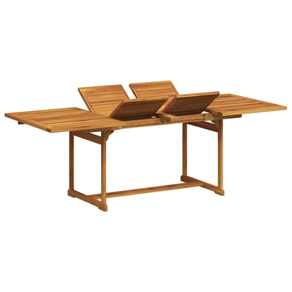 9 Piece Garden Dining Set Solid Wood Acacia and Textilene