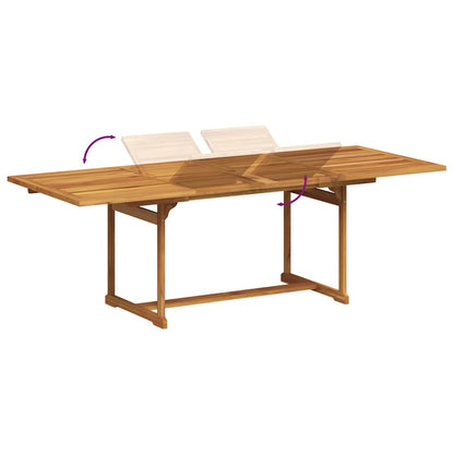 9 Piece Garden Dining Set Solid Wood Acacia and Textilene