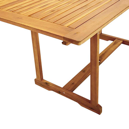 9 Piece Garden Dining Set Solid Wood Acacia and Textilene