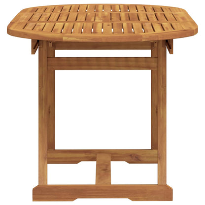 7 Piece Garden Dining Set Solid Wood Acacia and Textilene