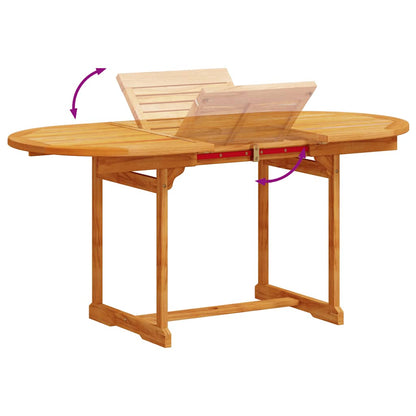 7 Piece Garden Dining Set Solid Wood Acacia and Textilene