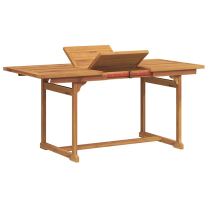 7 Piece Garden Dining Set Solid Wood Acacia and Textilene