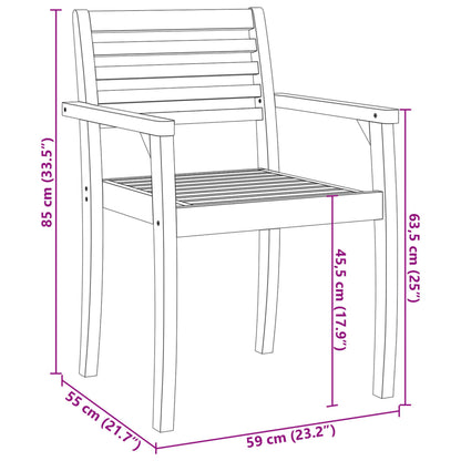 Garden Chairs 4 pcs 59x55x85 cm Solid Wood Acacia