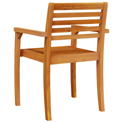 Garden Chair | Set of 6 | Natural Acacia | Solid Acacia wood | Standard