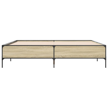 Bed Frame without Mattress Sonoma Oak 200x200 cm