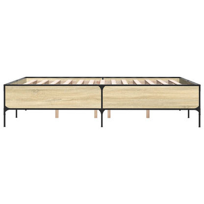 Bed Frame without Mattress Sonoma Oak 160x200 cm