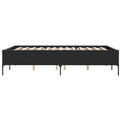 Bed Frame without Mattress Black 120x200 cm