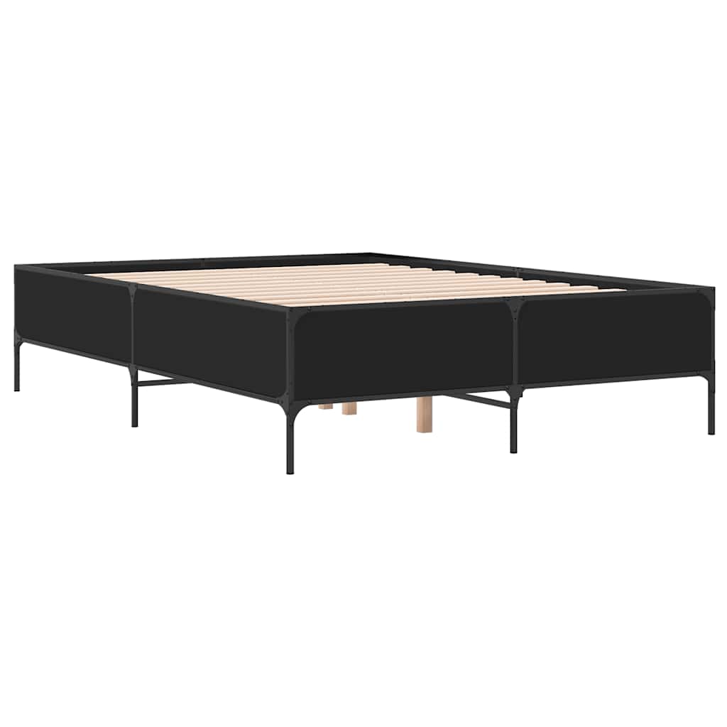 Bed Frame without Mattress Black 120x200 cm