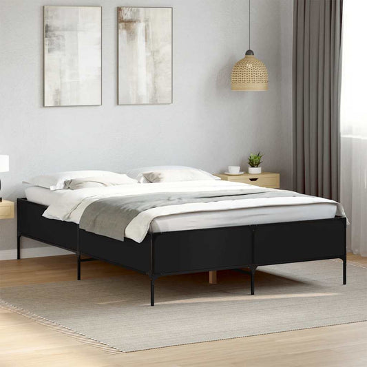 Bed Frame without Mattress Black 120x200 cm