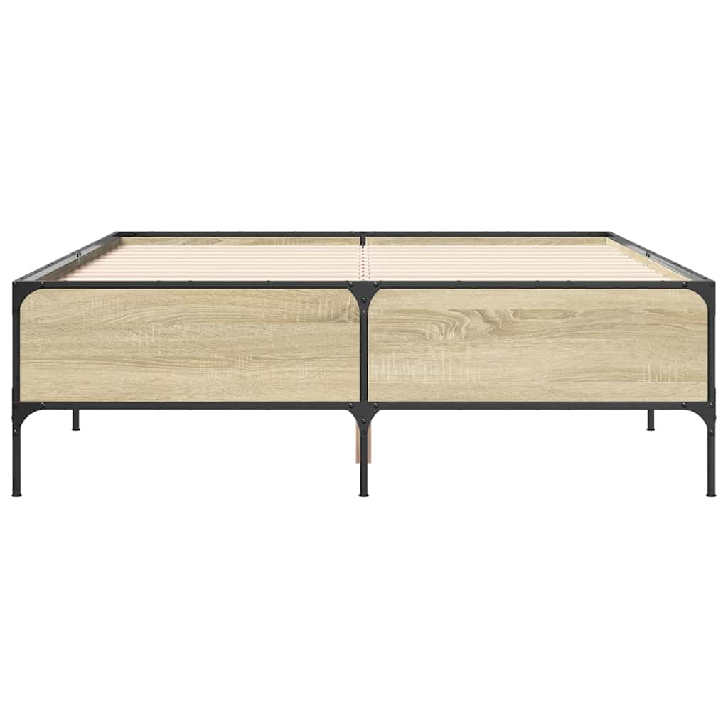 Bed Frame without Mattress Sonoma Oak 120x200 cm