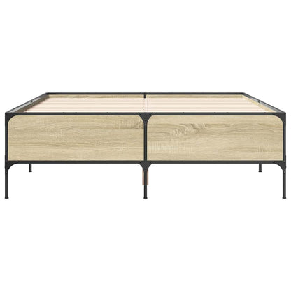 Bed Frame without Mattress Sonoma Oak 120x200 cm