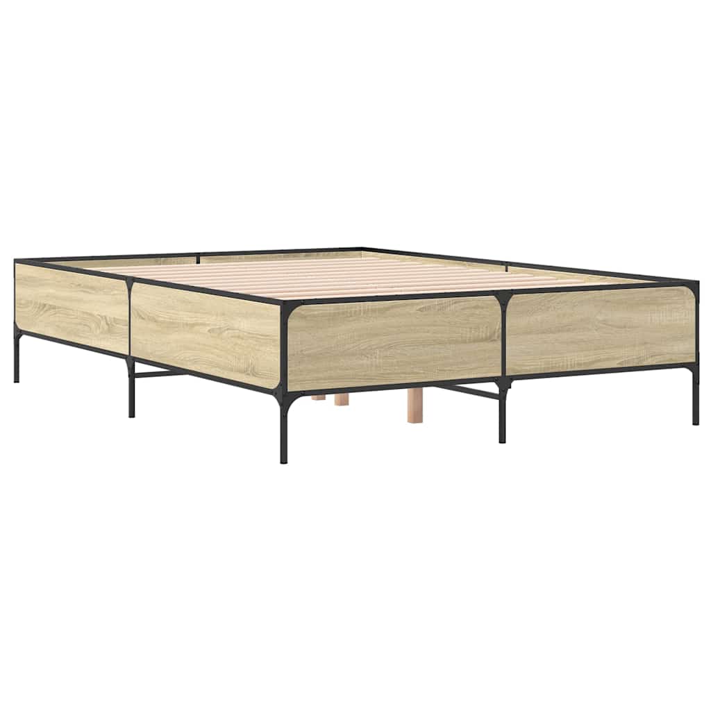 Bed Frame without Mattress Sonoma Oak 120x200 cm
