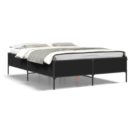 Bed Frame without Mattress Black 135x190 cm Double