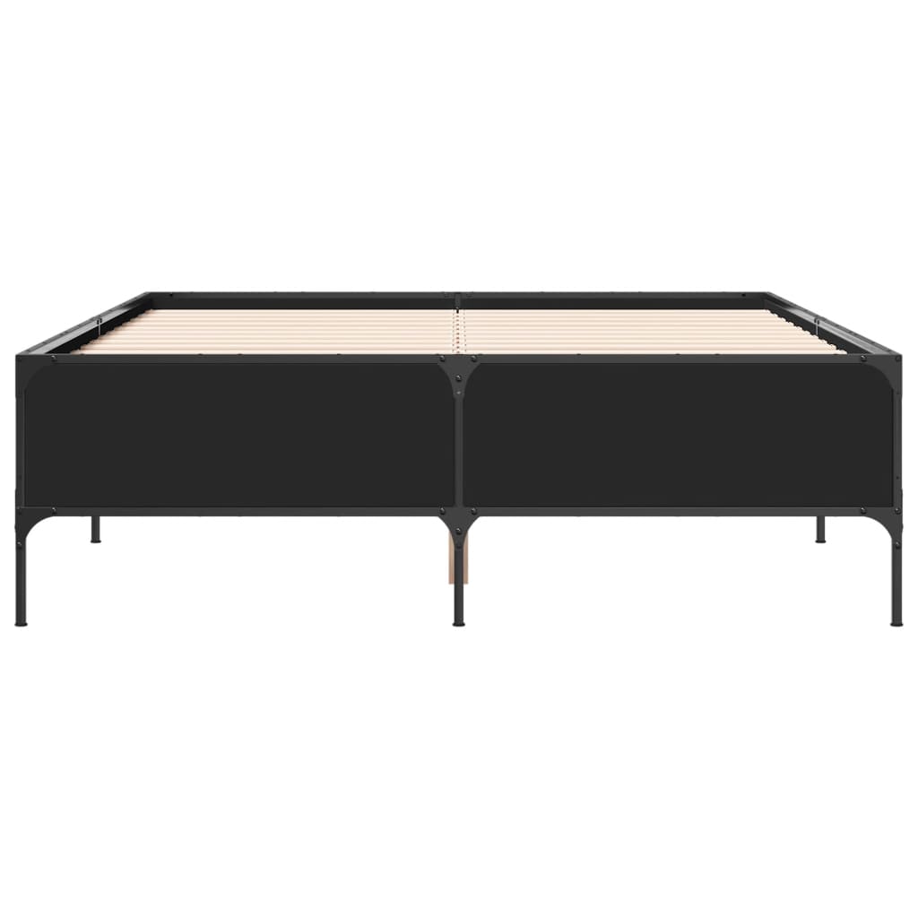 Bed Frame without Mattress Black 135x190 cm Double