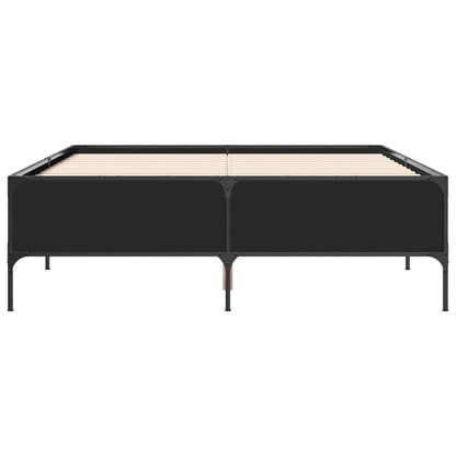 Bed Frame without Mattress Black 135x190 cm Double